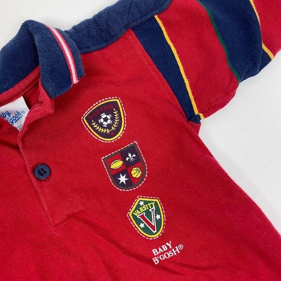 Vintage OshKosh B'gosh Boys Red Coverall 9 Months - Picture 5 of 11